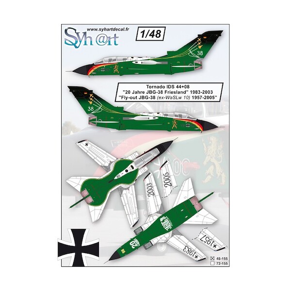 Tornado IDS44+08 "20 Jahre JBG-38 Friesland 1983-2003, Fly out JBG38 1957-2005 48-155