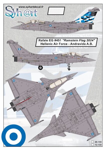 Rafale EG #451 "Ramstein Flag 2024" Hellenic Air Force - Andraviada AB 72-159