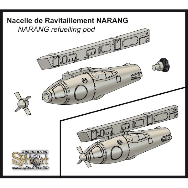 Refuelling pod "NARANG" and its pylon PER 201 for Rafale AD022-72