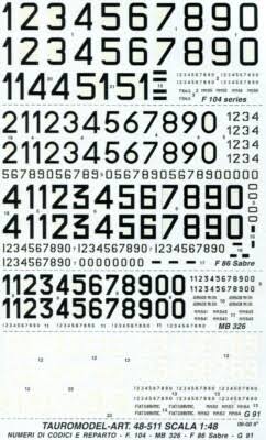 Aeronautica Militare serials code A.M.I. for F104, G91R, MB326, F86 TM48-511