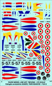 Republic F84G Thunderjet Aerobatic Teams version Guizzo - Tigri Bianche TM72-506
