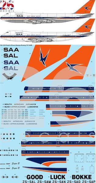 Boeing 747-244B (SAL/SAA Suid Afrikaanse Lugdiens / South African Airlines) (REPRINT wirh ZS-SAS included 144-1023