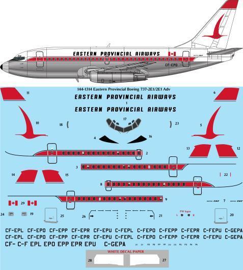 Boeing 737-2E1/2E1 Adv (Eastern Provincioal Airways) 144-1314