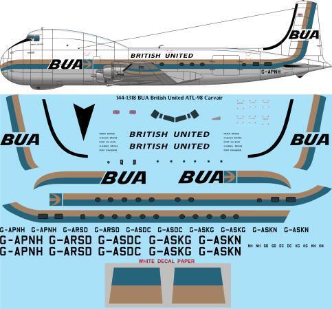 ATL98 Carvair (British United - Sand Blue ) 144-1318