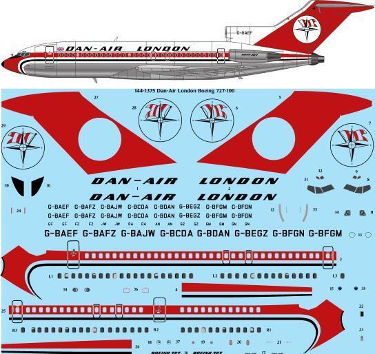 Boeing 727-100 (Dan Air London) 144-1375