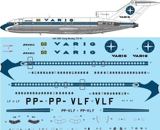 Boeing 727-100 (Varig) 144-1384