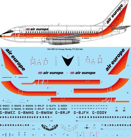 Bpoeing 737-200 Adv.(Air Europe) 144-1389