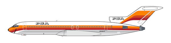 Boeing 727-200 PSA Orange N535PS 400026