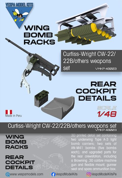 Curtiss-Wright CW-22/22B & others Weapons Set (Also for KNIL LA Falcons!)  VMKA48003