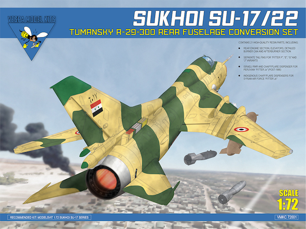 Sukhoi Su17/22 Tumansky R28-300 Rear fuselage Conversion set (Modelsvit) (RESTOCK)  VMKC72001