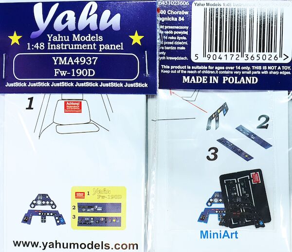 Instrument Panel Focke Wulf FW190D-9 (MiniArt) YMA4937