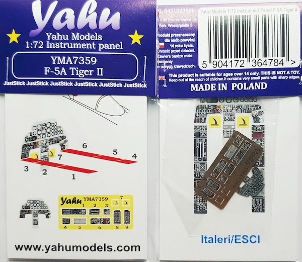Instrument Panel F-5A Tiger II (Italeri/ESCI) YMA7359