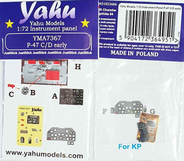 Instrument Panel P-47C/D Thunderbolt early (Kovozavody Prostejov) YMA7367