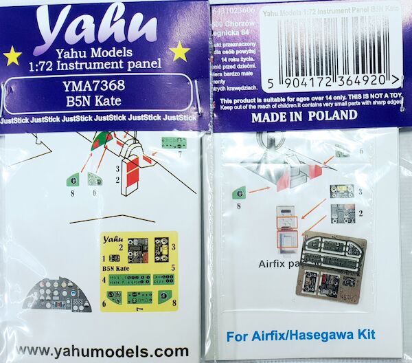 Instrument Panel B5M Kate (Airfix / Hasegawa) YMA7368
