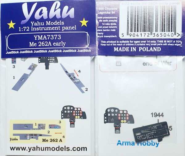 Instrument Panel Messerschmitt Me262 - Early- (Arma) YMA7373