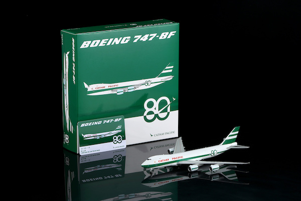 Boeing 747-8F Cathay Pacific 80th Anniversary Retro B-LJE Interactive YY74809C